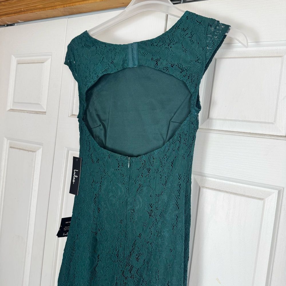 Lulu's Green Lace Maxi Dress - Picture 10 of 14